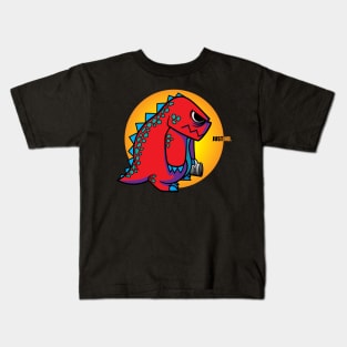 Godzilla needs to fuel-up with coffee Kids T-Shirt